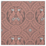 Dark Terra Cotta Byzantine Birds Fabric