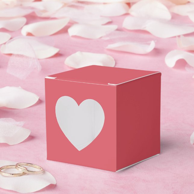 Dark Terra Cotta Heart Shaped Favor Boxes (Wedding)