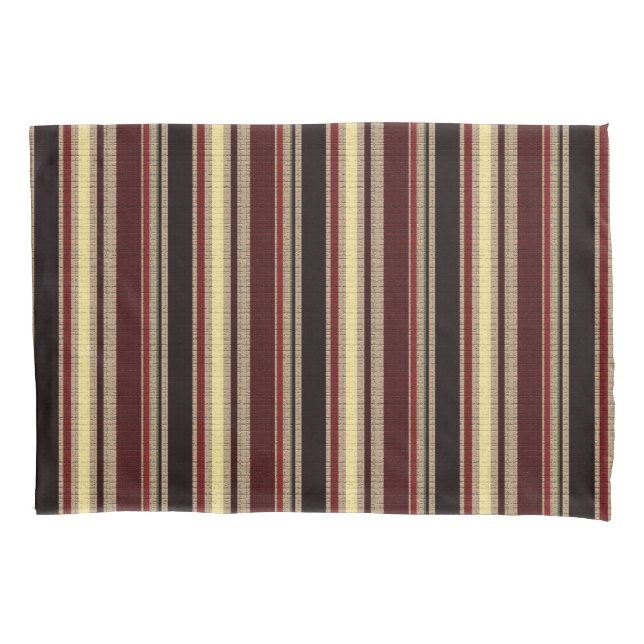 Dark textured stripes pillow case (Front)