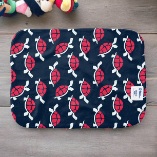 Dark Theme Tortoise Cartoon  Baby Burp Cloth