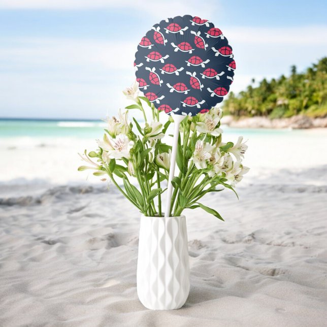 Dark Theme Tortoise Cartoon  Balloon (Red shell turtle balloon,birthday party balloon,baby shower decoration,kid birthday party supplies)