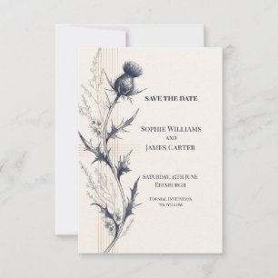 Dark Thistle Scottish Wedding Save The Date