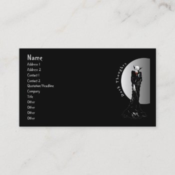 Dark Thoughts Business Card by MoonArtandDesigns at Zazzle