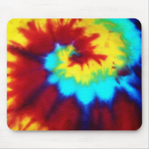 Dark Tie Dye Design Mouse Pad