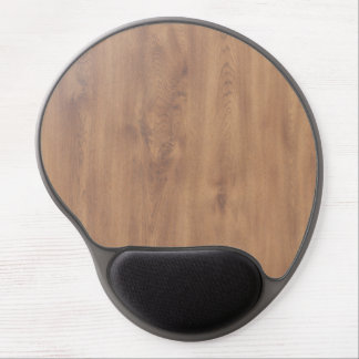 Dark timber pattern gel mouse pad