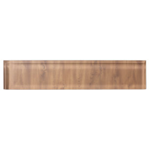 Dark timber pattern name plate