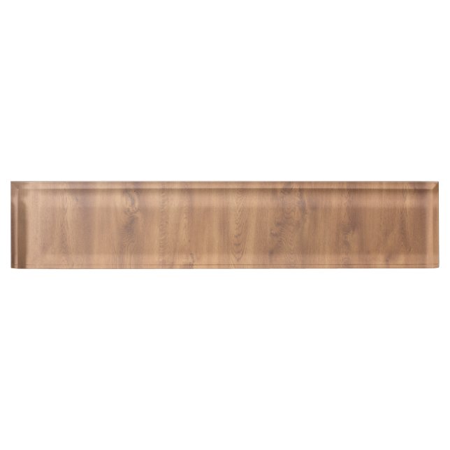 Dark timber pattern name plate (Front)
