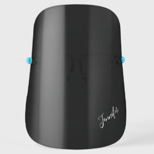 Dark Tinted Transparent Customized Name Face Shield