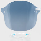 Dark to Light Blue Tinted Gradient Face Shield (Front w/Glasses)
