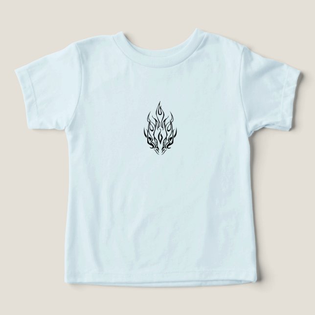 Dark Tribal Flame Mask – Abstract Fire Art Design Toddler T-shirt (Design Front)
