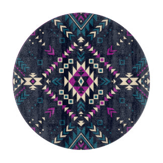Dark tribal Navajo, vintage geometric. Cutting Board