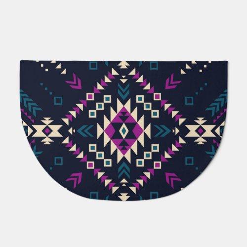 Dark tribal Navajo vintage geometric Doormat
