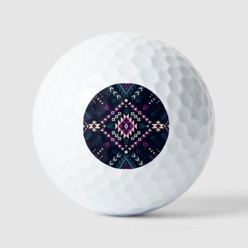 Dark tribal Navajo vintage geometric Golf Balls