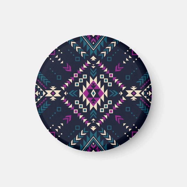 Dark tribal Navajo, vintage geometric. Magnet (Front)