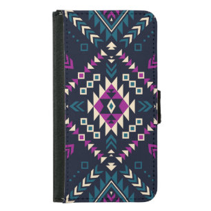 Dark tribal Navajo, vintage geometric. Samsung Galaxy S5 Wallet Case