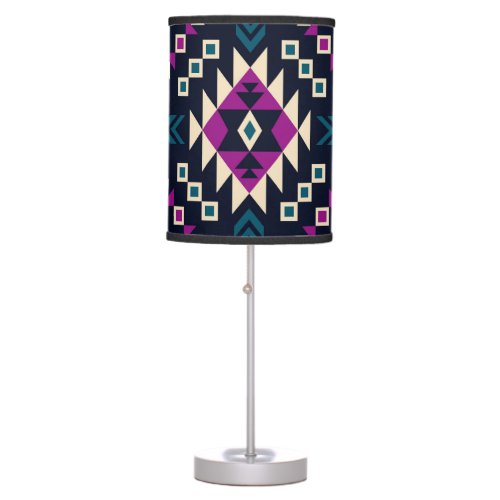 Dark tribal Navajo vintage geometric Table Lamp
