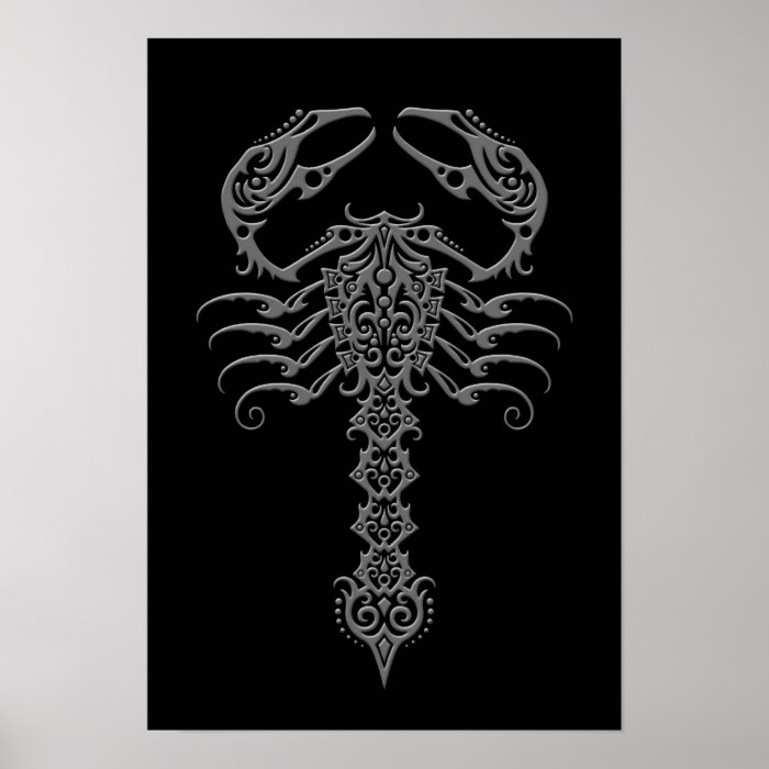 Dark Tribal Scorpion Print