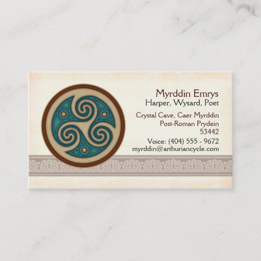 Customizable Dark Triskele Business Cards