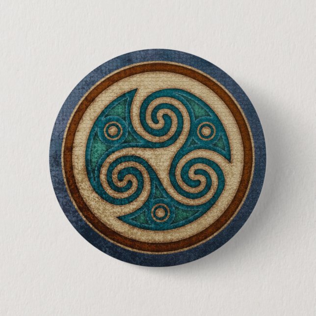 Dark Triskele Round Button (Front)