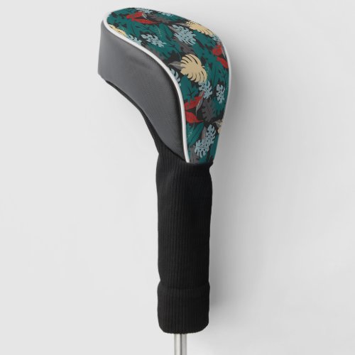 Dark Tropical Golf Head Cover