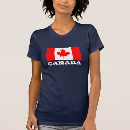 Dark tshirt with Canada flag  Canadian maple leaf