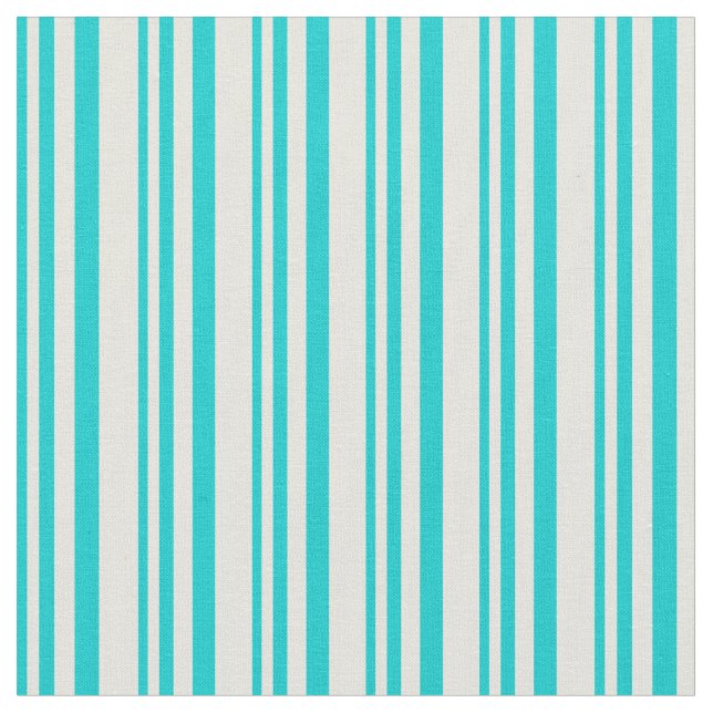 Dark Turquoise and Beige Pattern Fabric (Close Up)