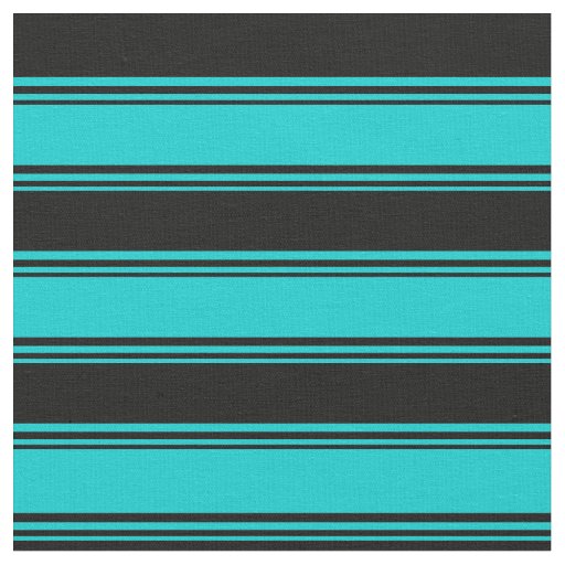 Dark Turquoise and Black Pattern Fabric