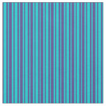 [ Thumbnail: Dark Turquoise and Dark Slate Blue Lines Fabric ]