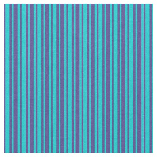 Dark Turquoise and Dark Slate Blue Lines Fabric