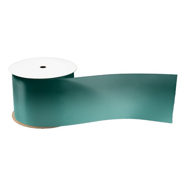 Dark Turquoise and Light Teal Ombre Satin Ribbon (Spool)