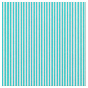 Dark Turquoise and Mint Cream Stripes Pattern Fabric