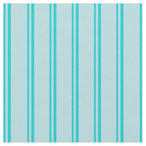 Dark Turquoise and Powder Blue Lined Pattern Fabric
