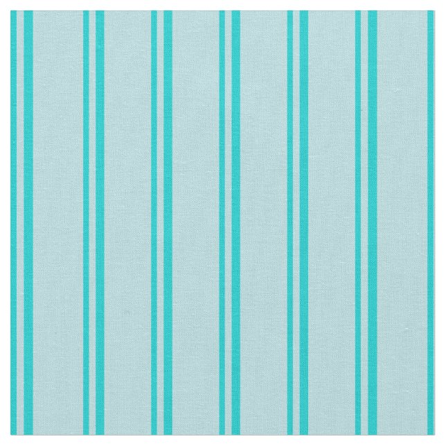 Dark Turquoise and Powder Blue Lined Pattern Fabric (Close Up)