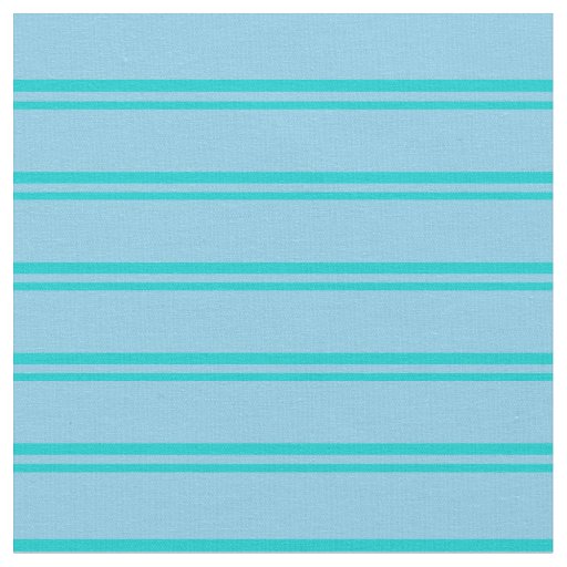 Dark Turquoise and Sky Blue Lined/Striped Pattern Fabric