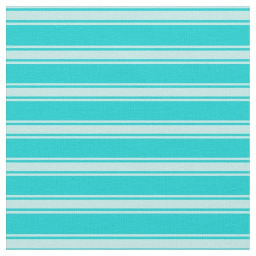 Dark Turquoise and Turquoise Colored Stripes Fabric
