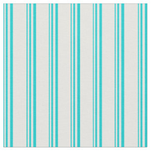 Dark Turquoise and White Colored Striped Pattern Fabric