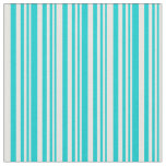 Dark Turquoise and White Lined/Striped Pattern Fabric