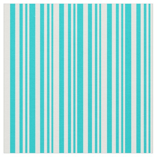Dark Turquoise and White Lined/Striped Pattern Fabric