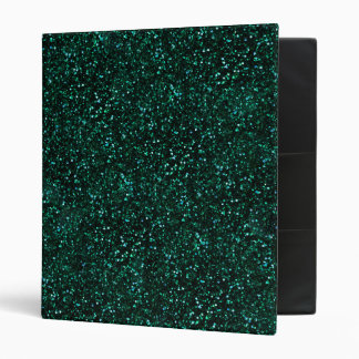 Dark Turquoise Blue Green Glitter Binder