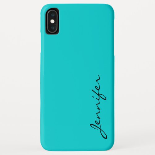 Dark turquoise color background iPhone XS max case