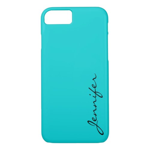 Dark turquoise color background iPhone 87 case