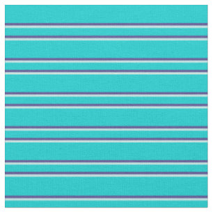 Dark Turquoise, Dark Slate Blue & Turquoise Lines Fabric