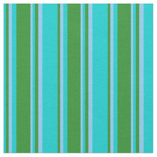 Dark Turquoise, Forest Green, and Light Sky Blue Fabric