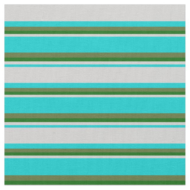 Dark Turquoise, Gray, Dark Green, Dark Olive Green Fabric (Close Up)