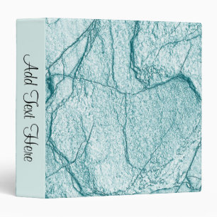 Dark Turquoise Marble Look 3 Ring Binder