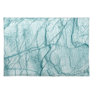 Dark Turquoise Marble Look Cloth Placemat