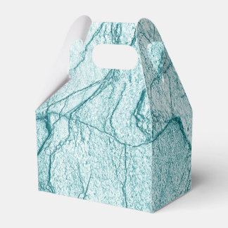Dark Turquoise Marble Look Favor Boxes