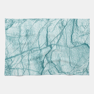 Dark Turquoise Marble Look Kitchen Towel