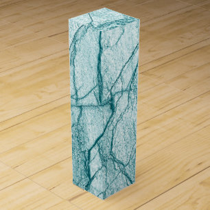 Dark Turquoise Marble Look Wine Box