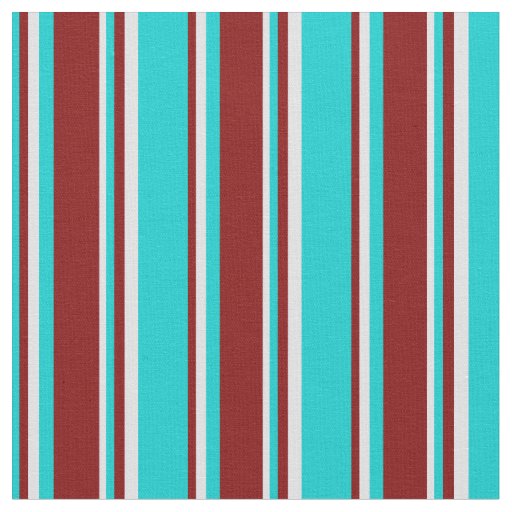 Dark Turquoise, Maroon, and Lavender Stripes Fabric